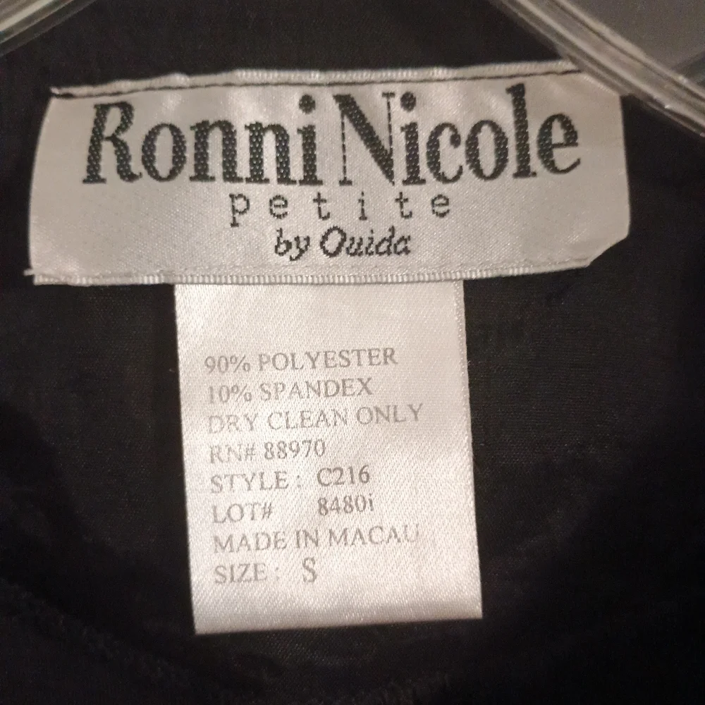 Ronni Nicole Petite Black Velvet Jacket Size Small Petite - Picture 4 of 5